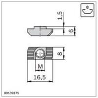 Bosch Rexroth 8981016122, T-Nut, 8mm T-Slot, 8-32 Thread 8981016122 Rexroth